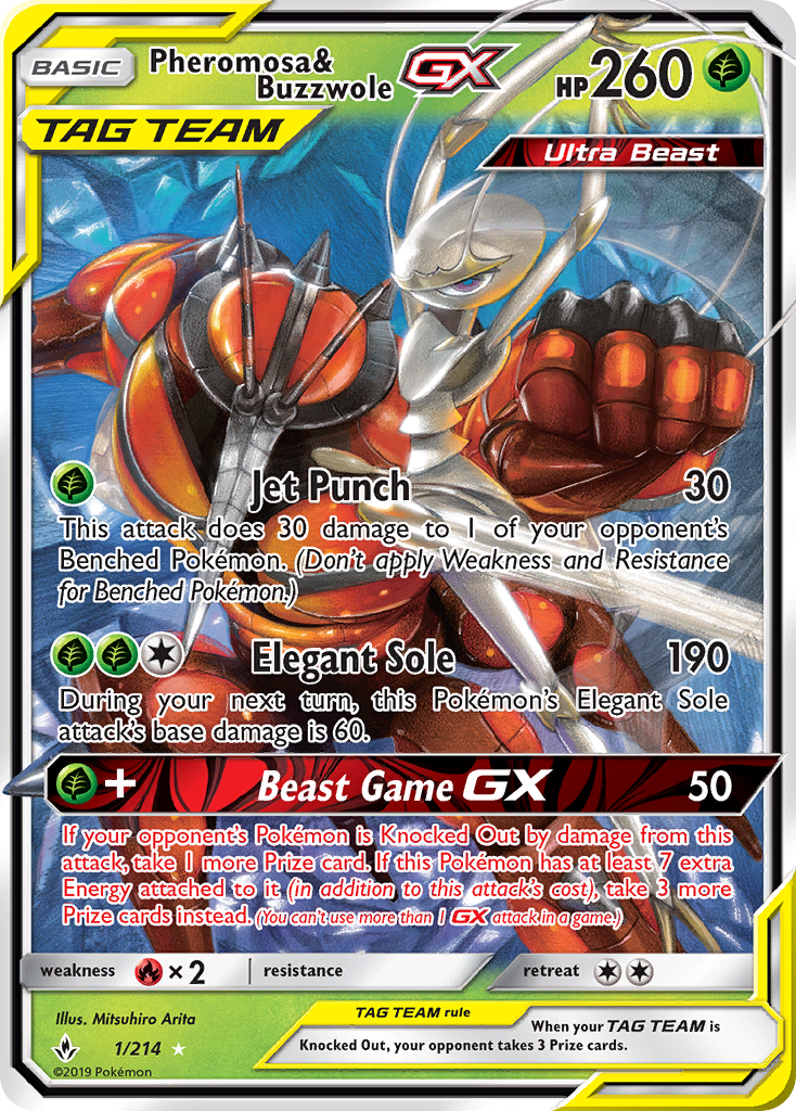 Unbroken Bonds Pheromosa & Buzzwole GX #1/214